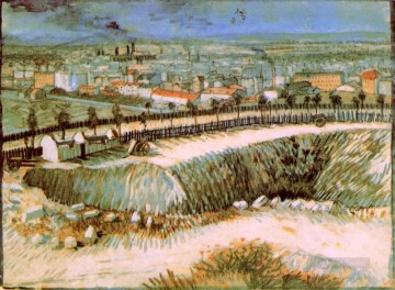  Pari Obras - Afueras de París, cerca de Montmartre 2 paisajes de Vincent van Gogh